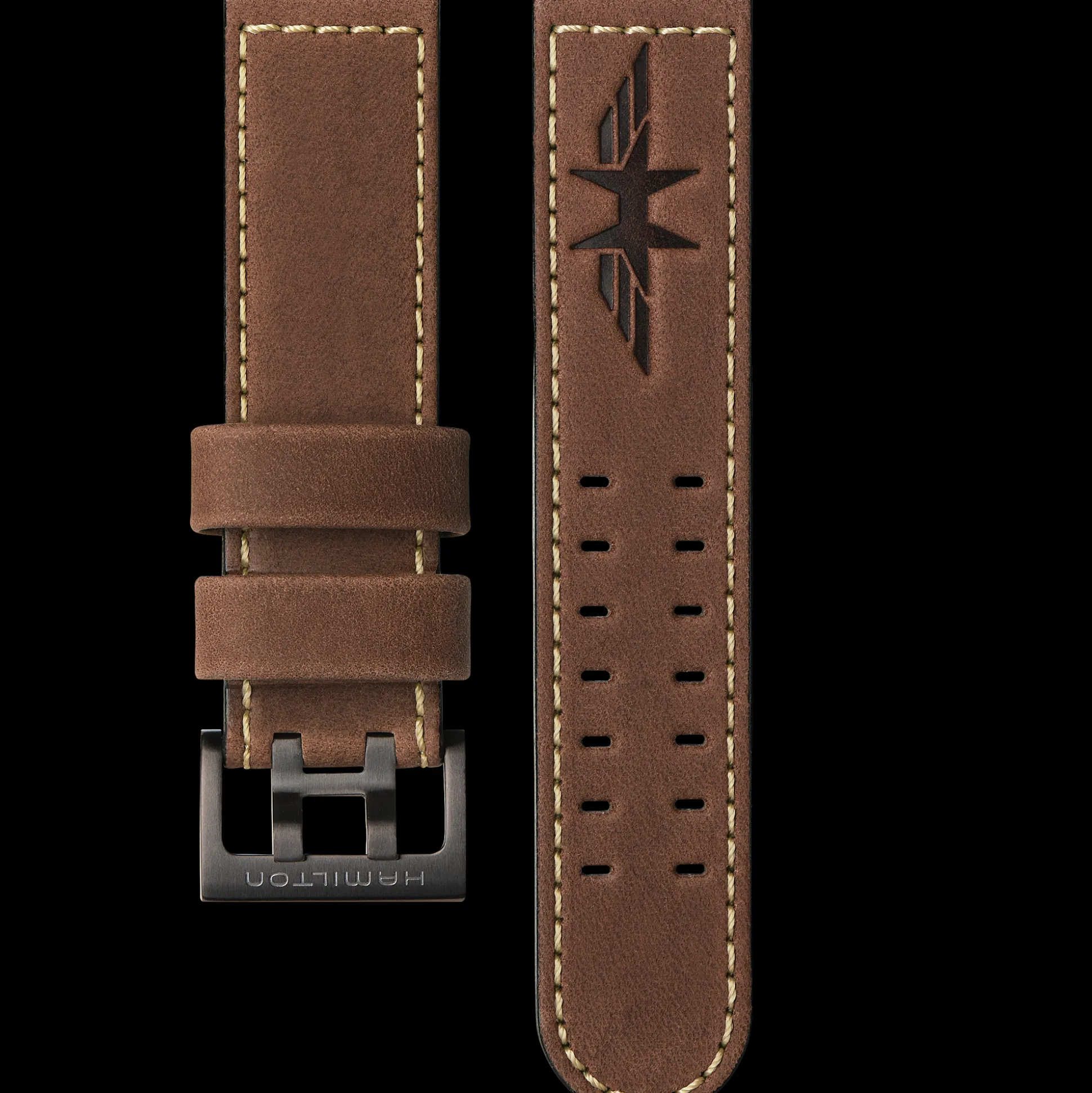 Khaki Aviation BROWN STRAP 22mm