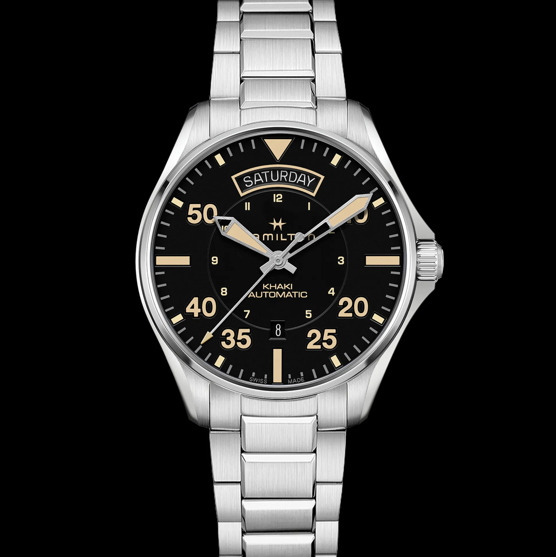 Khaki Aviation Day Date Auto