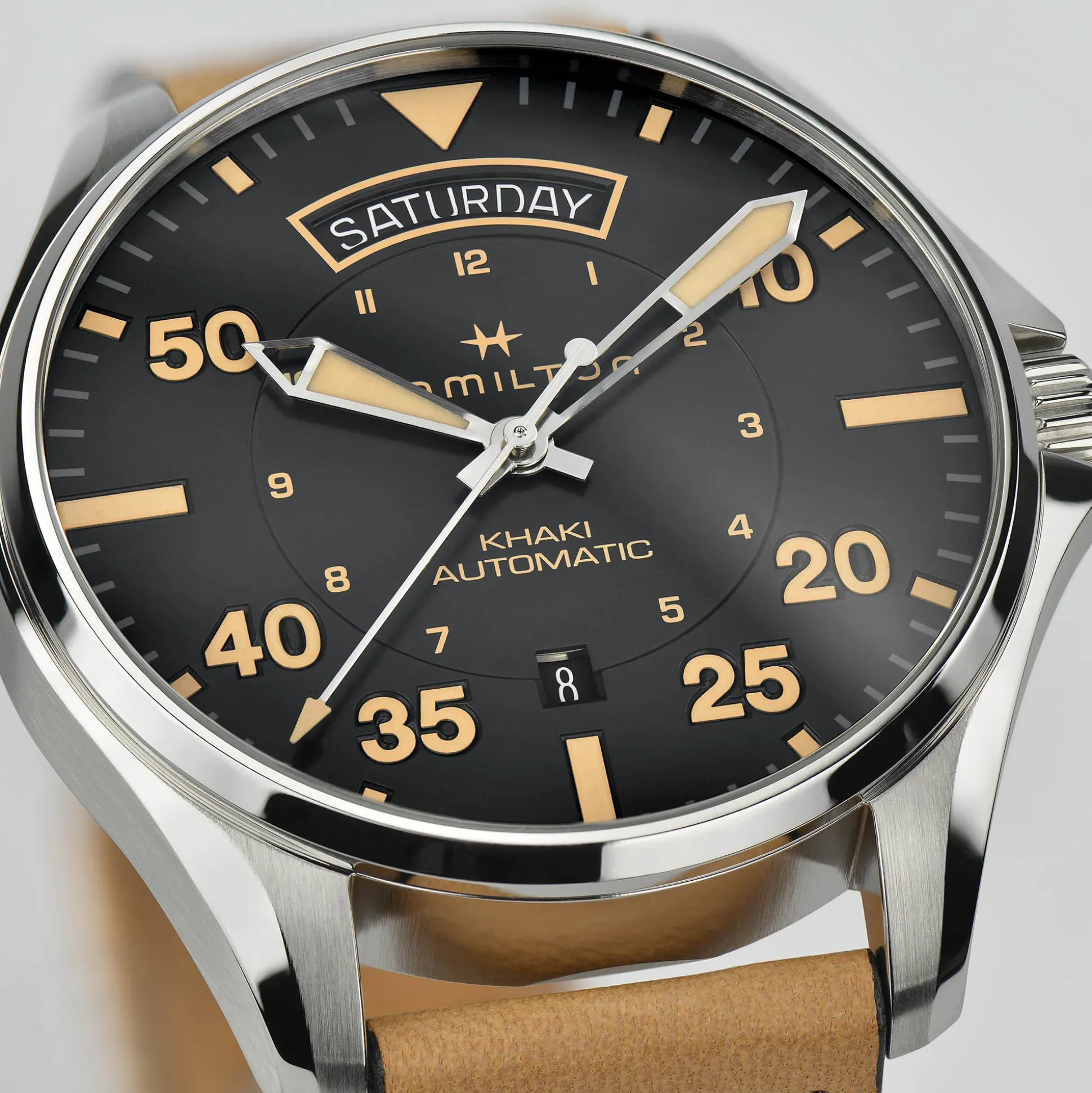 Khaki Aviation Day Date Auto