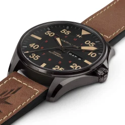 Khaki Aviation Pilot Day Date Auto