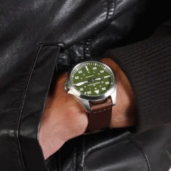 Khaki Aviation Pilot Day Date Auto