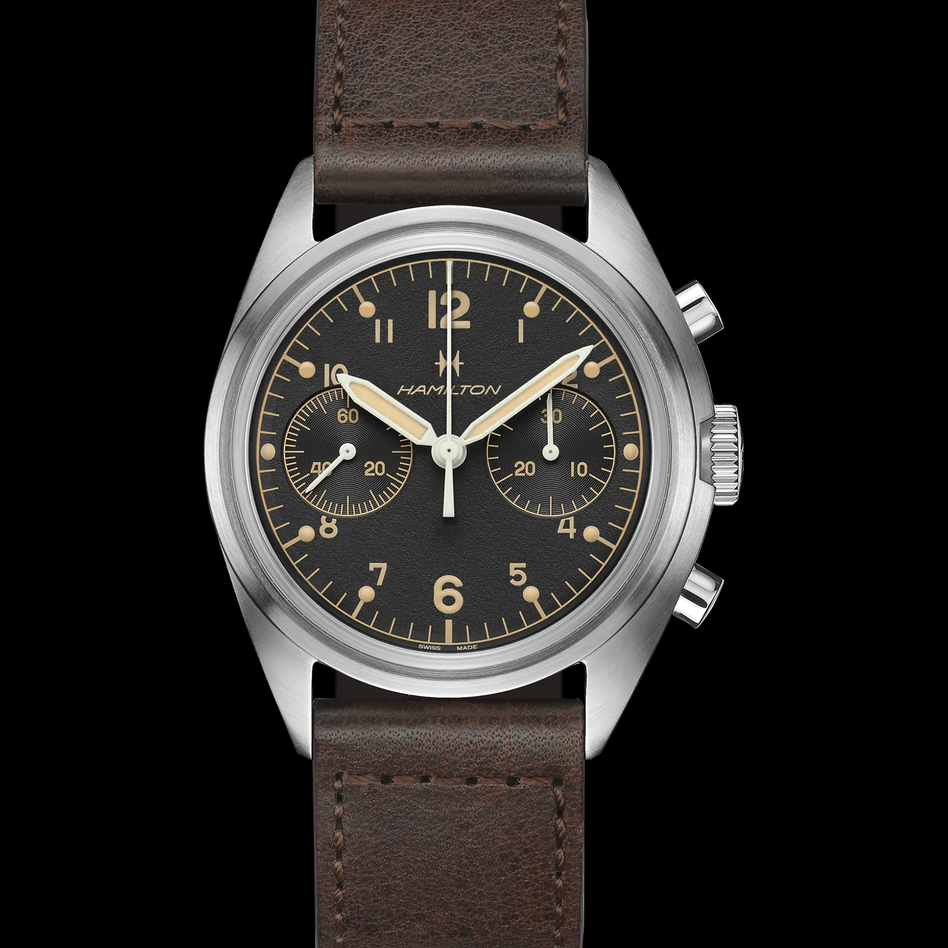 Khaki Aviation Pilot Pioneer Mechanical Chrono