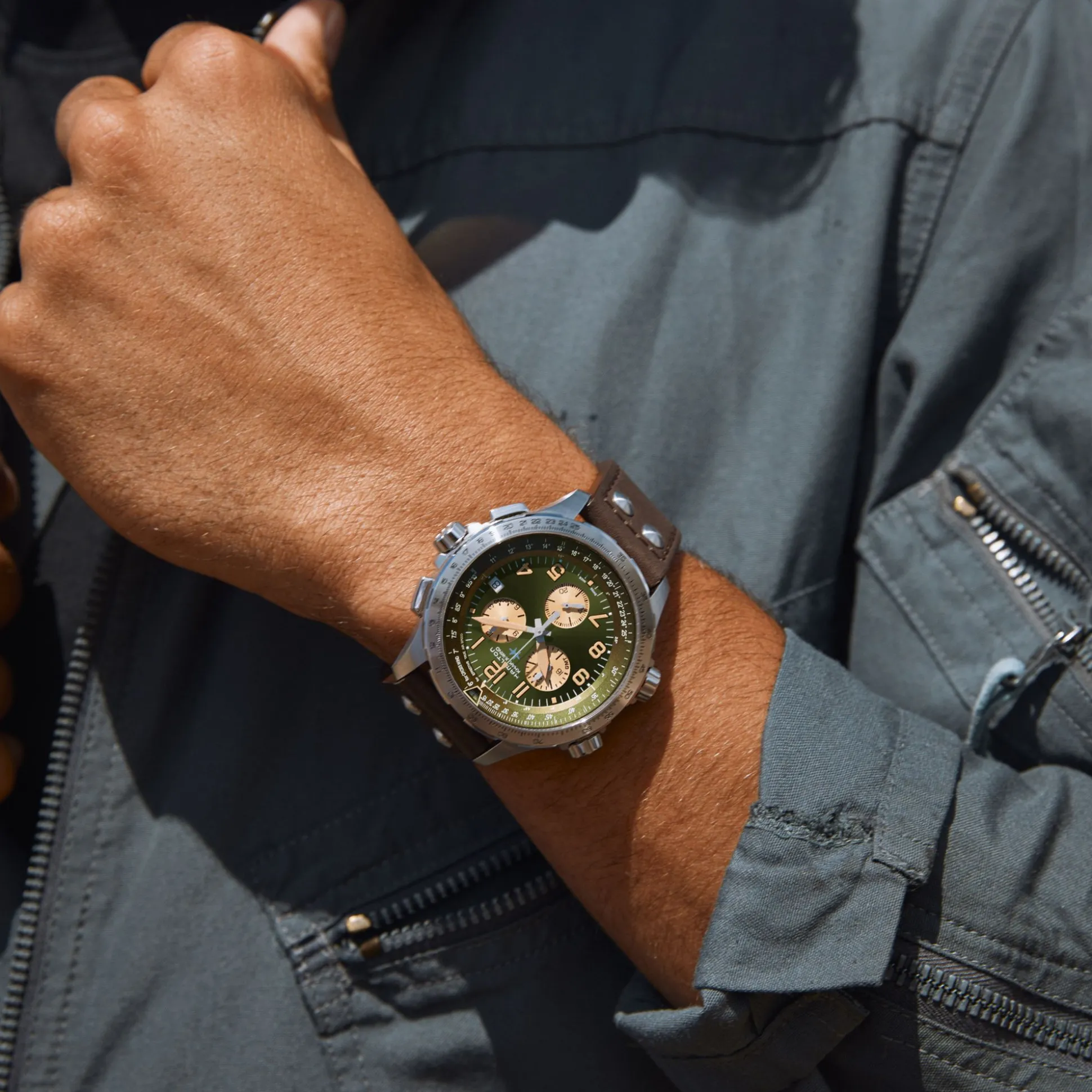 Khaki Aviation X-Wind GMT Chrono Quartz
