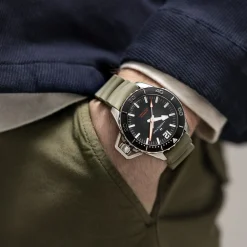 Khaki Navy Green Strap 22mm